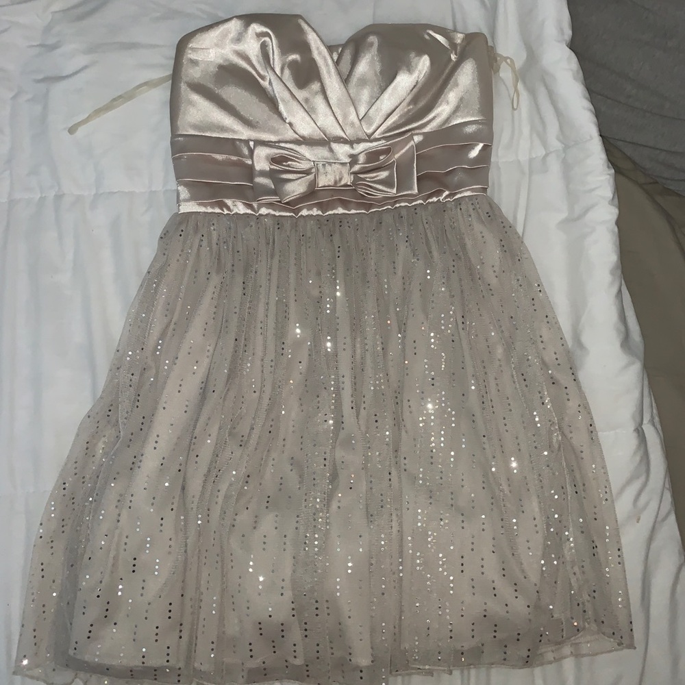 Taupe cocktail/homecoming dress